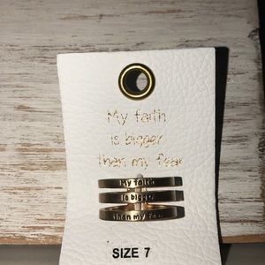 “My faith is bigger than my fear” ring